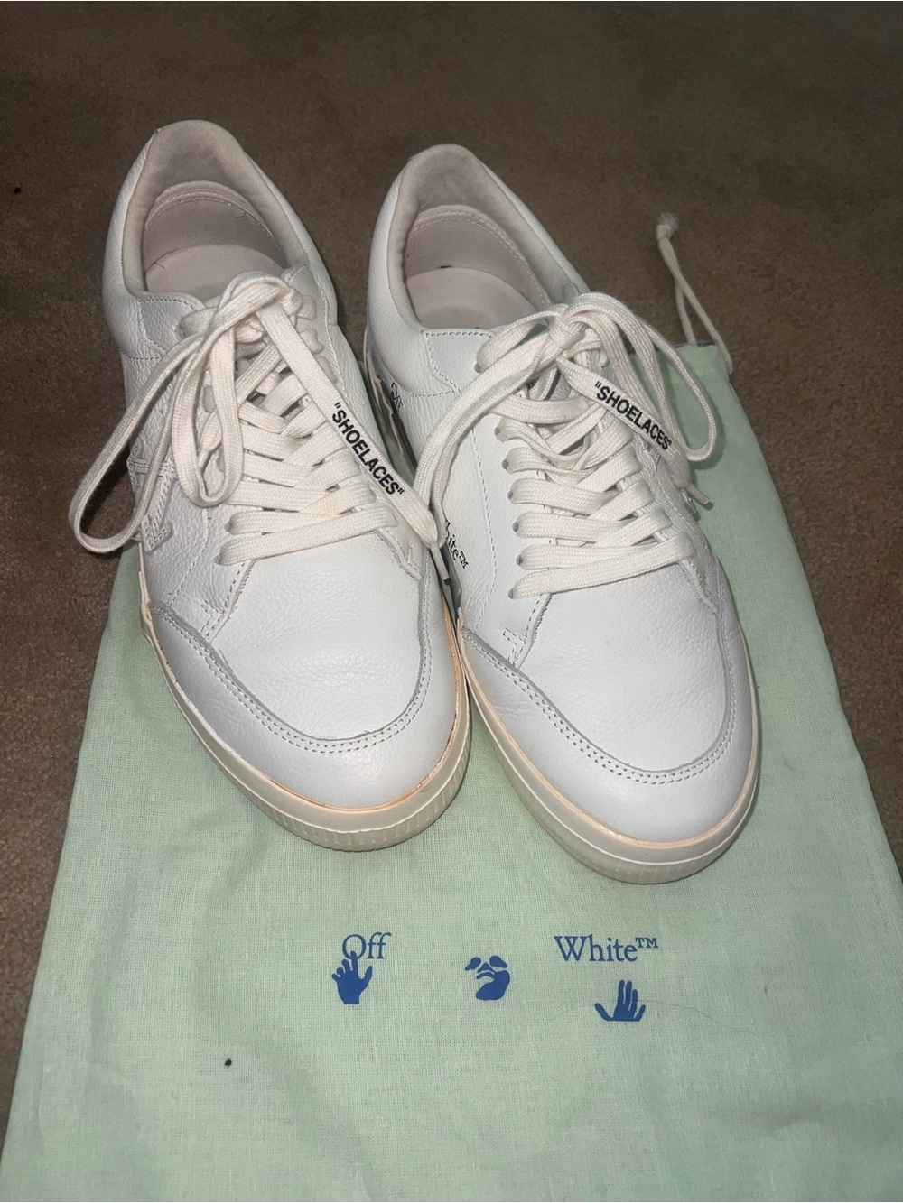Off-White Vulc Low Leather Sneakers in White